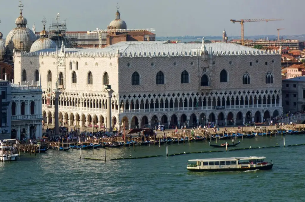 Venice's Doge's Palace by the canal