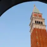 St. Mark's Campanile viewed through an archway