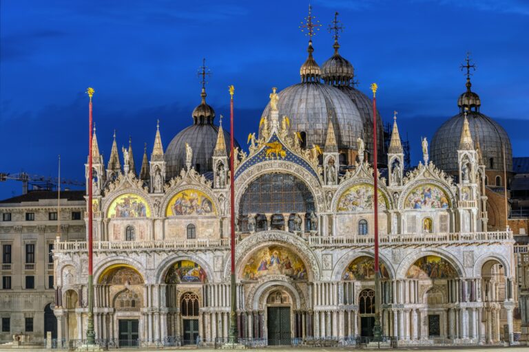 The famous St Mark's Basilica in Venice